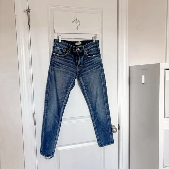 Moussy Vintage Etta Tapered Skinny Jeans Dark Blue